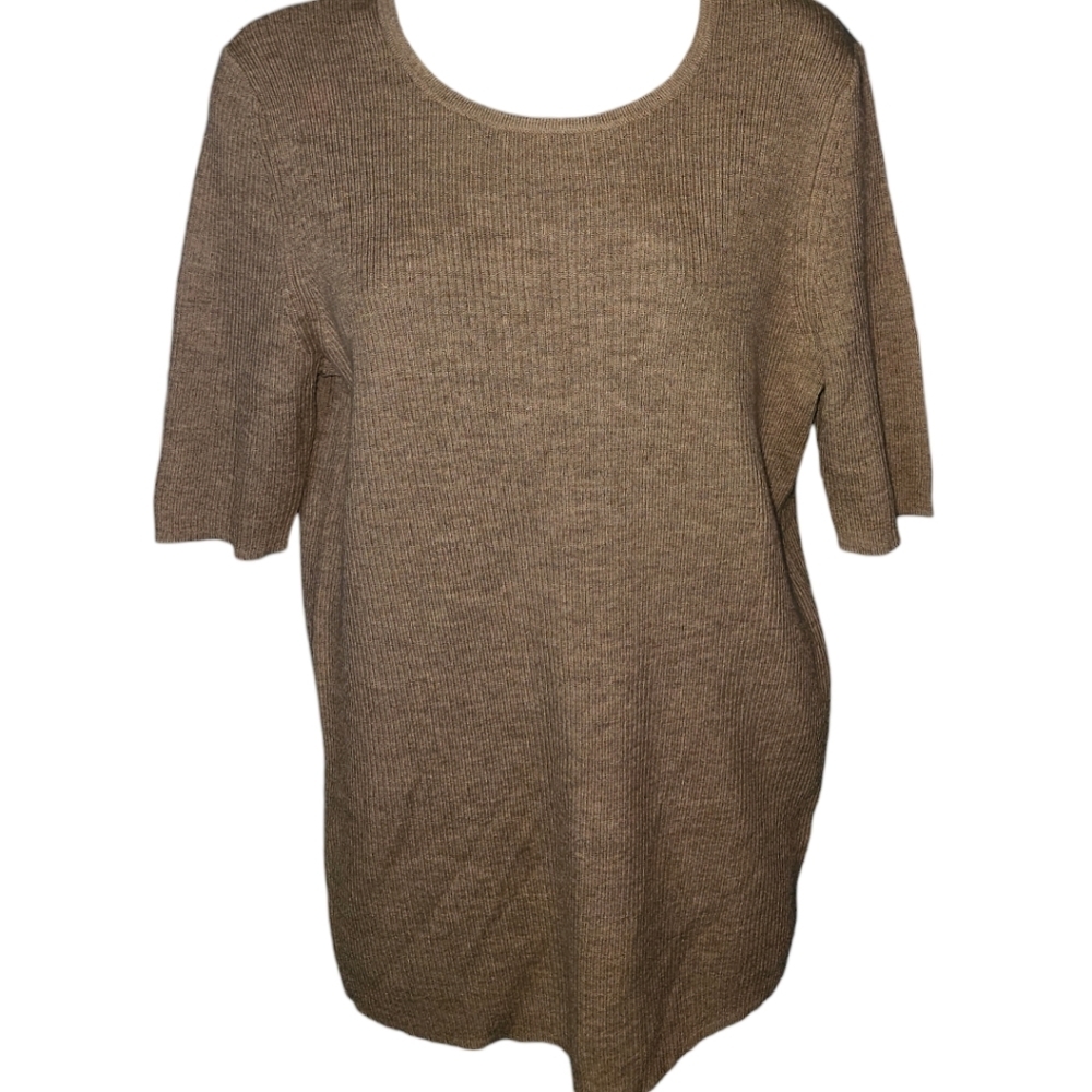 Lord & Taylor Extra Fine Merino Wool 3/4 Sleeve Sweater